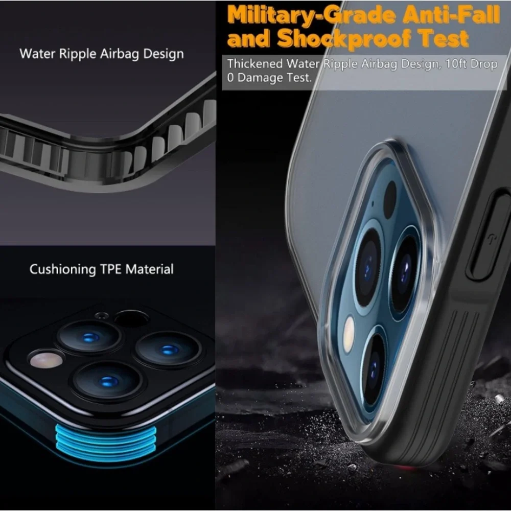 New QHOHQ Breakthrough Series Case Designed for iPhone 13 Pro 6.1 Clear